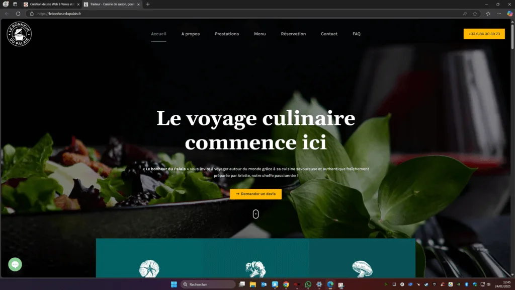 Site Web Le Bonheur du Palais